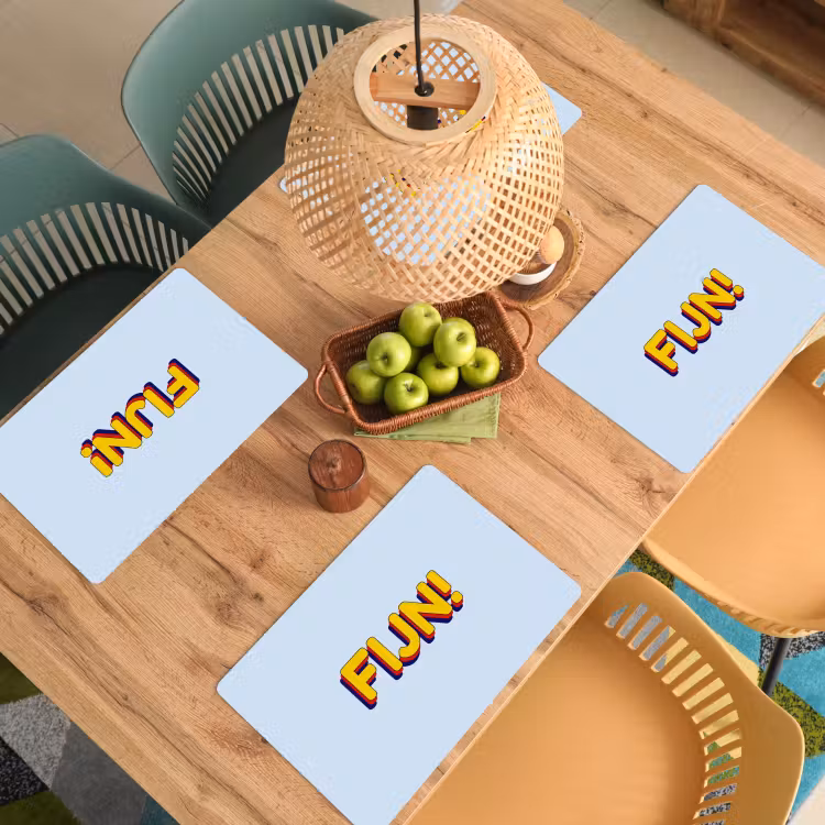 Placemat - 6 stuks - Fijn - Geel - Oranje — 6