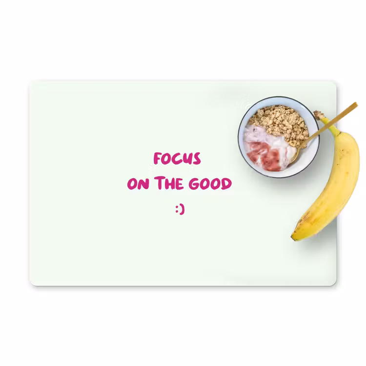 Placemat - 6 stuks - Focus - Beige - Roze - Smiley — 1