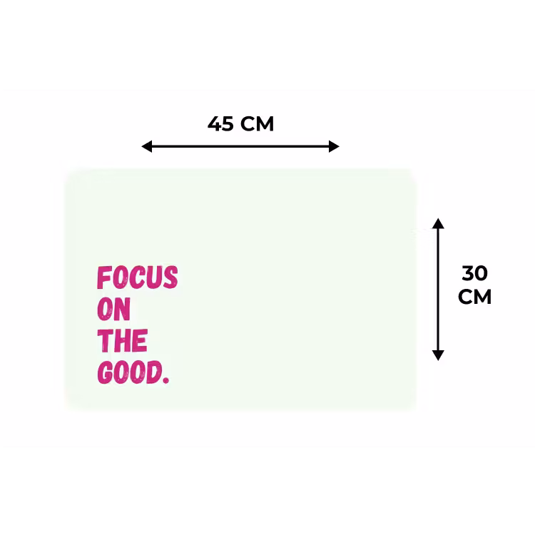 Placemat - 6 stuks - Focus on the good - Beige - Roze — 3