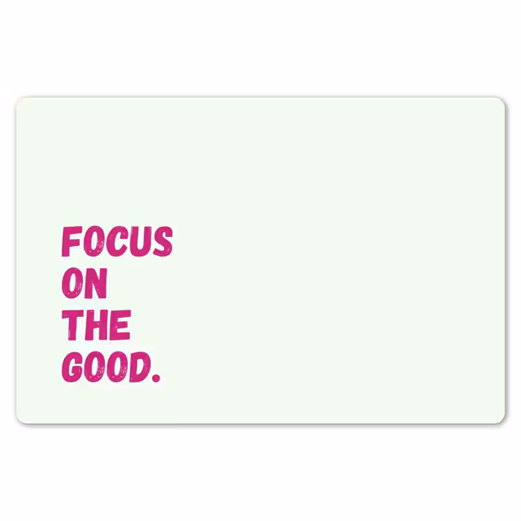 Placemat - 6 stuks - Focus on the good - Beige - Roze — 7