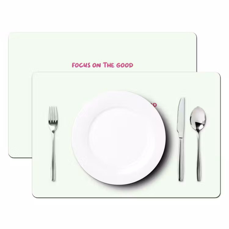 Placemat - 6 stuks - Focus on the good - Roze — 2