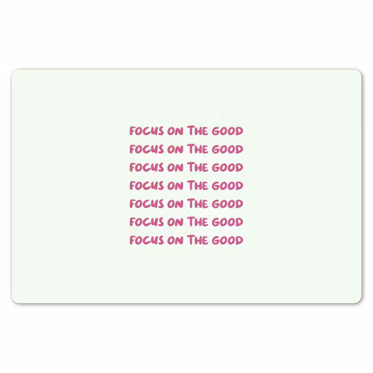 Placemat - 6 stuks - Focus on the good - Roze — 7