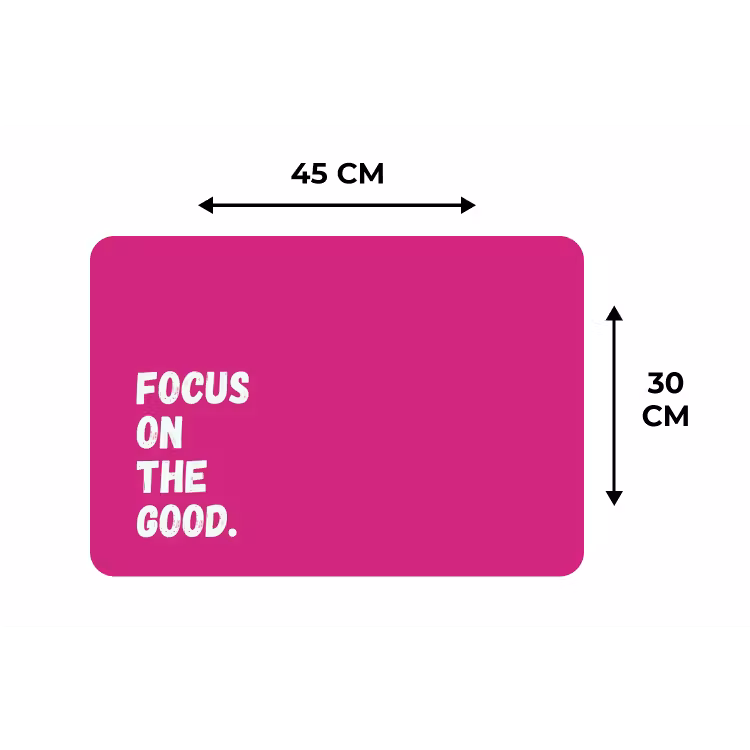 Placemat - 6 stuks - Focus on the good - Roze - Simple — 3
