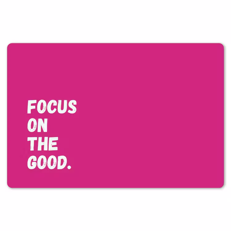 Placemat - 6 stuks - Focus on the good - Roze - Simple — 7