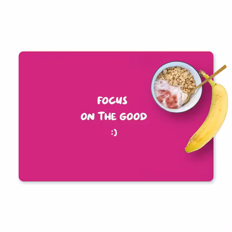 Placemat - 6 stuks - Focus - Smiley - Roze — 1