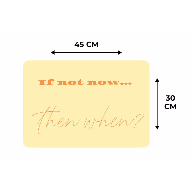 Placemat - 6 stuks - Geel - Oranje - if not now then when — 3