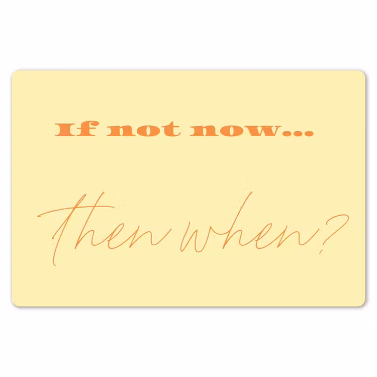 Placemat - 6 stuks - Geel - Oranje - if not now then when — 7