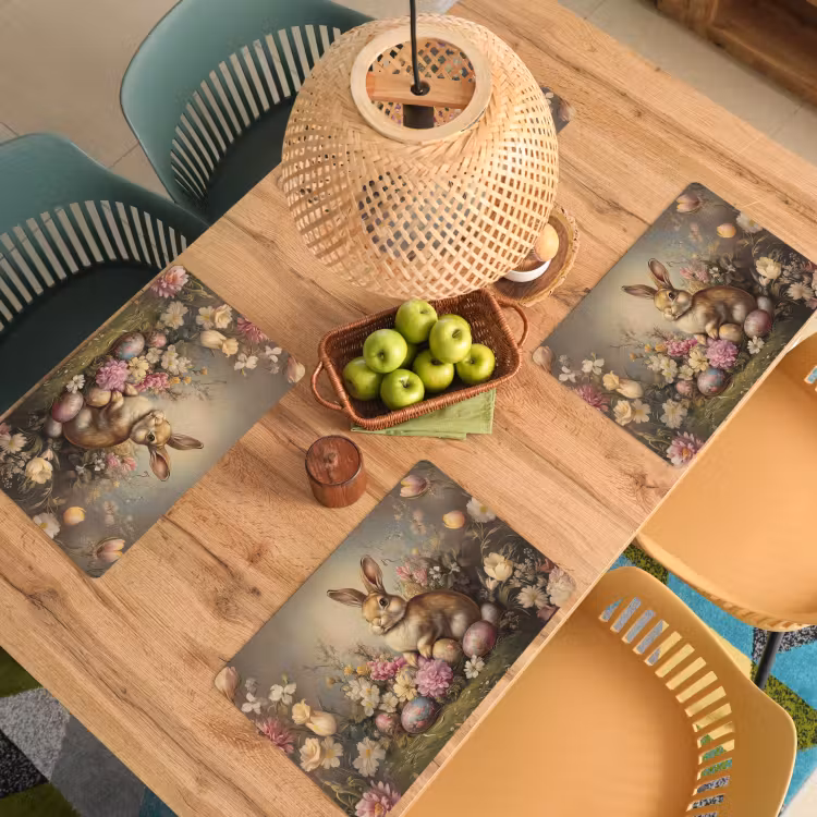 Placemat - 6 stuks - Haas - Stilleven - Bloemen — 6