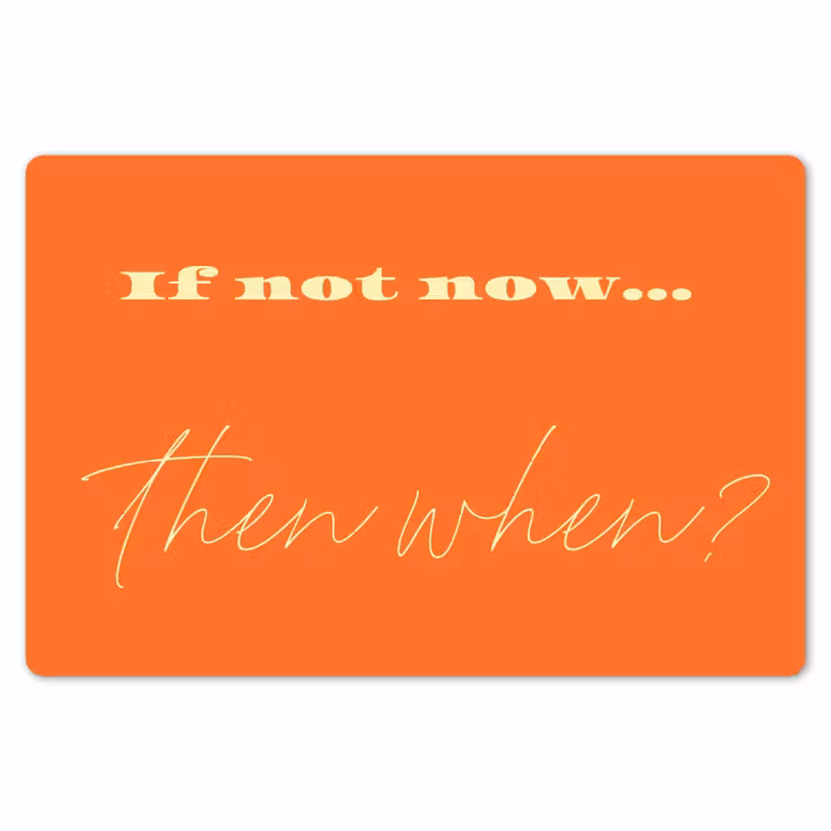Placemat - 6 stuks - If not now then when - Oranje - Geel - Levendig — 7
