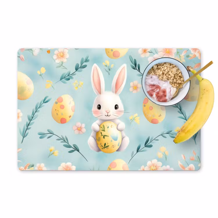 Placemat - 6 stuks - Konijn - Eieren - Takjes — 1