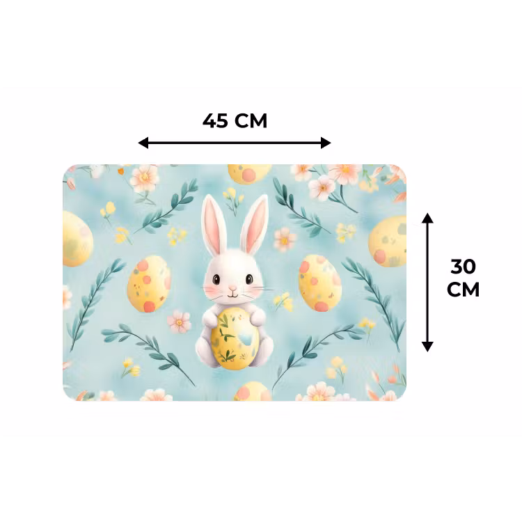 Placemat - 6 stuks - Konijn - Eieren - Takjes — 3