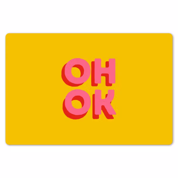 Placemat - 6 stuks - Oh ok - 3D - Geel - Roze — 7