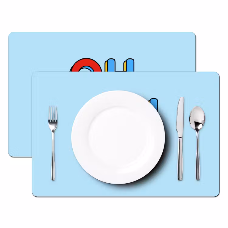 Placemat - 6 stuks - Oh ok - Blauw - Kleurrijk — 2