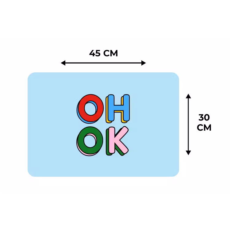 Placemat - 6 stuks - Oh ok - Blauw - Kleurrijk — 3
