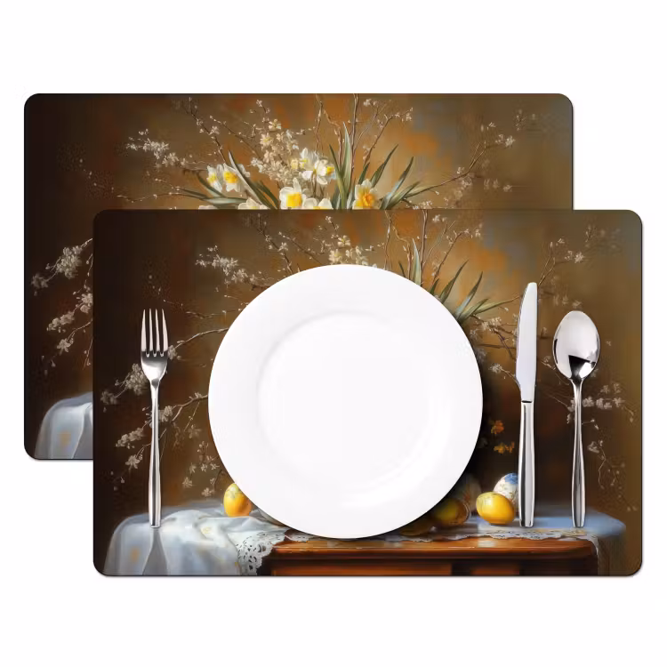 Placemat - 6 stuks - Paaseieren - Stilleven - Vaas — 2