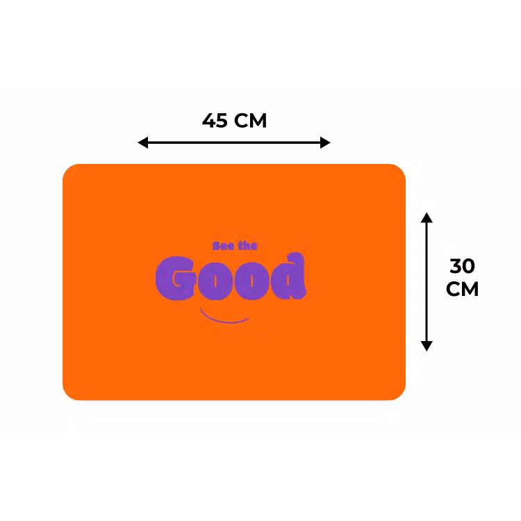 Placemat - 6 stuks - See the good - Paars - Oranje - Smiley — 3