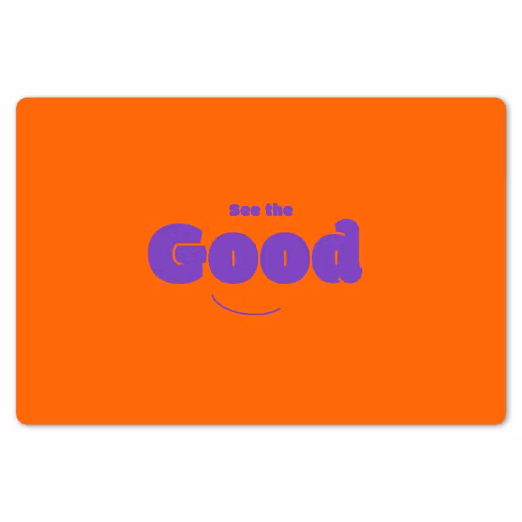 Placemat - 6 stuks - See the good - Paars - Oranje - Smiley — 7