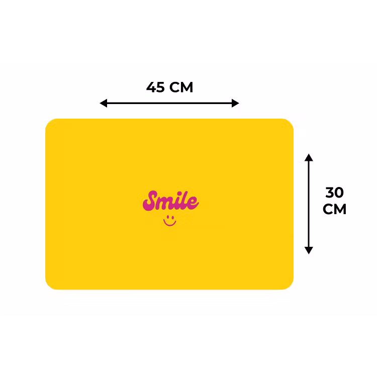Placemat - 6 stuks - Smile - Geel - Roze — 3