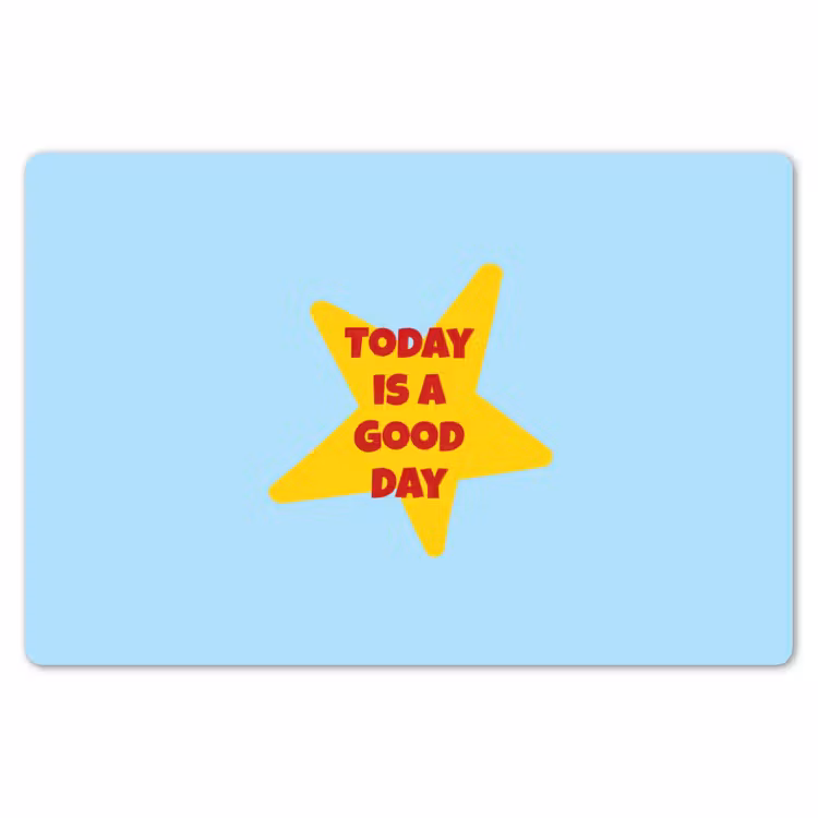 Placemat - 6 stuks - Ster - Today is a good day - Blauw — 7
