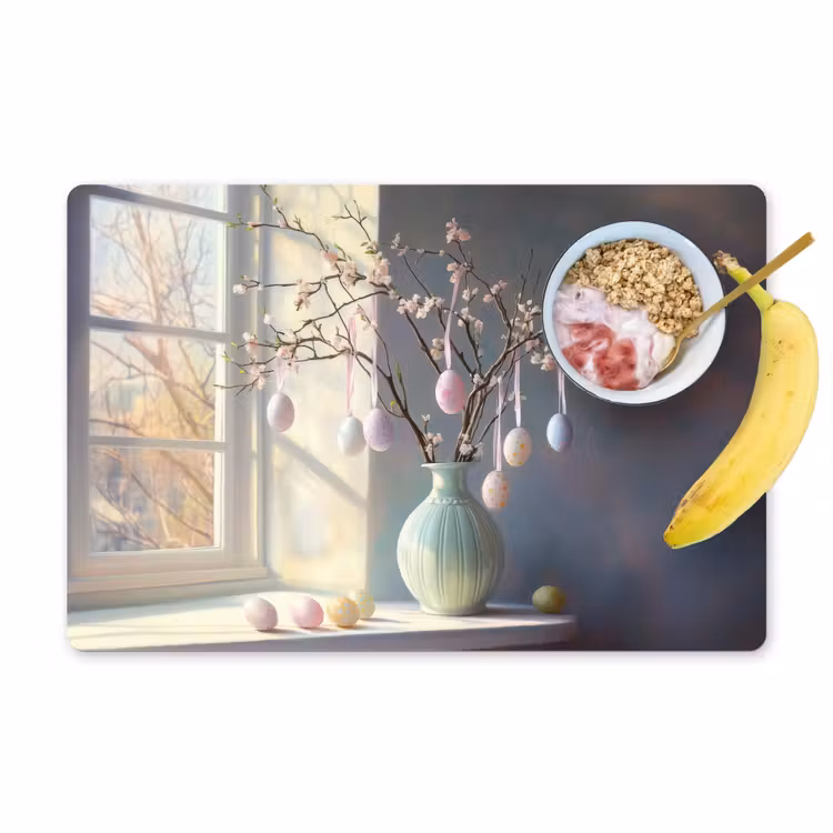 Placemat - 6 stuks - Stilleven - Vaas - Paastak — 1
