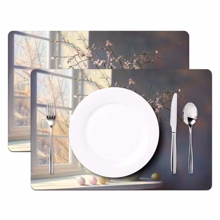 Placemat - 6 stuks - Stilleven - Vaas - Paastak — 2