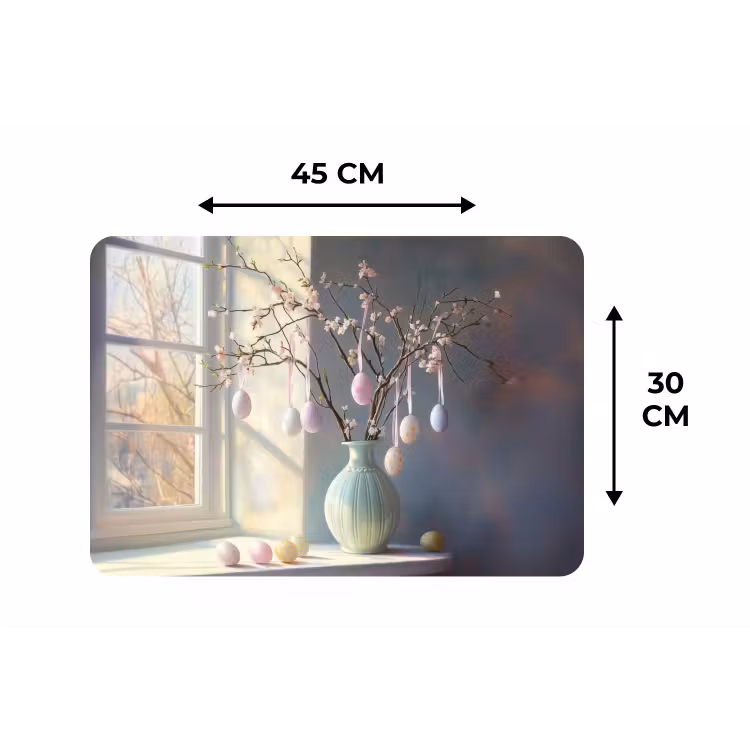 Placemat - 6 stuks - Stilleven - Vaas - Paastak — 3