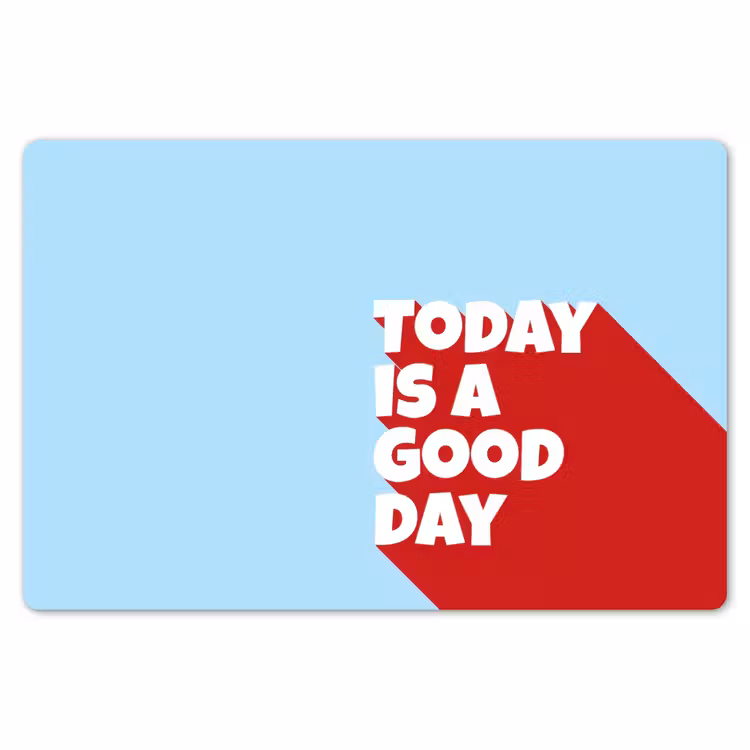 Placemat - 6 stuks - Today is a good day - Rood - lichtblauw — 7