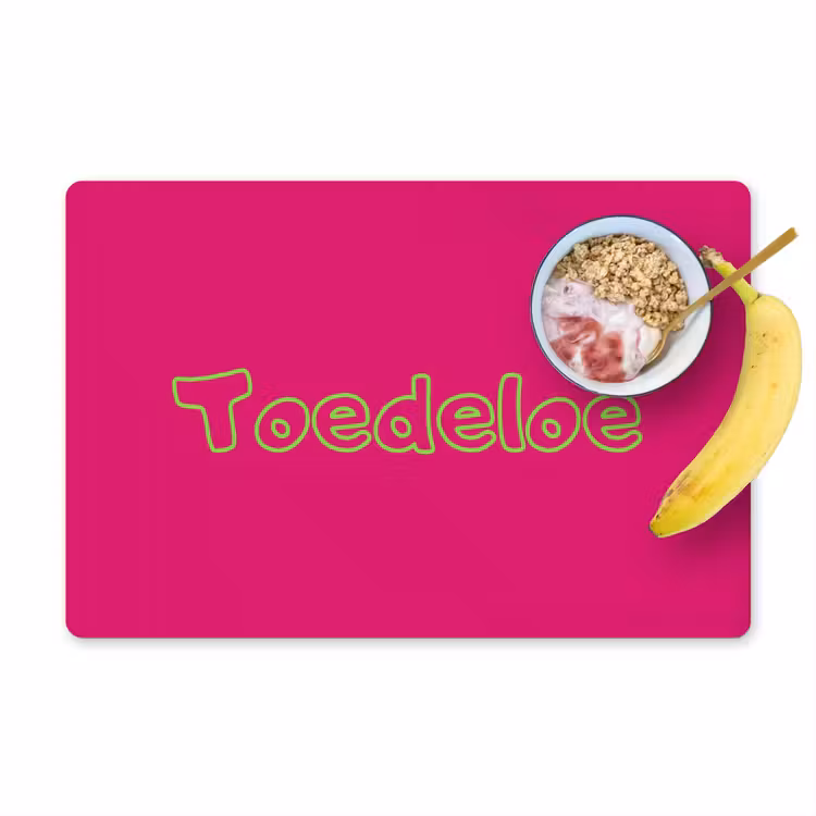 Placemat - 6 stuks - Toedeloe - Groen - Roze — 1