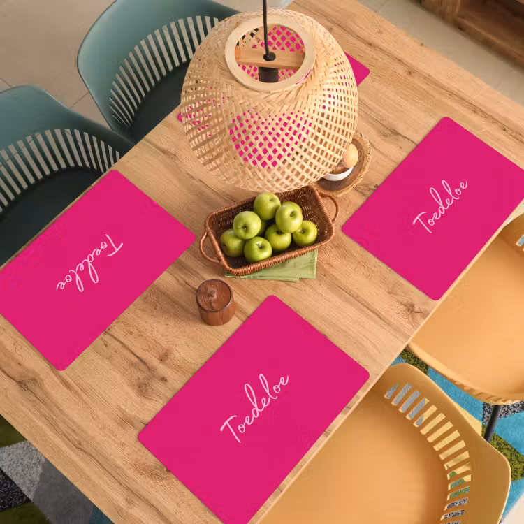 Placemat - 6 stuks - Toedeloe - Roze — 6