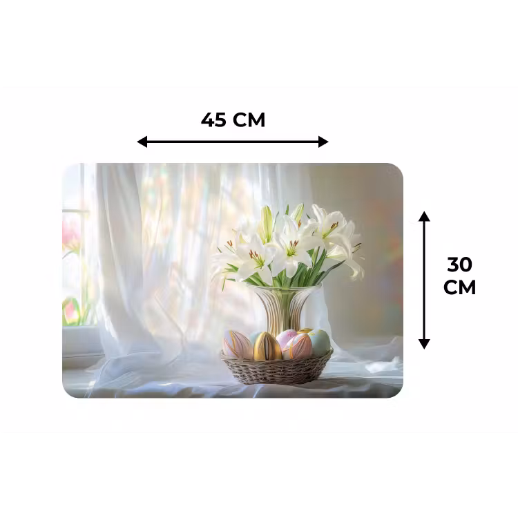 Placemat - 6 stuks - Vaas - Eieren - Bloemen — 3