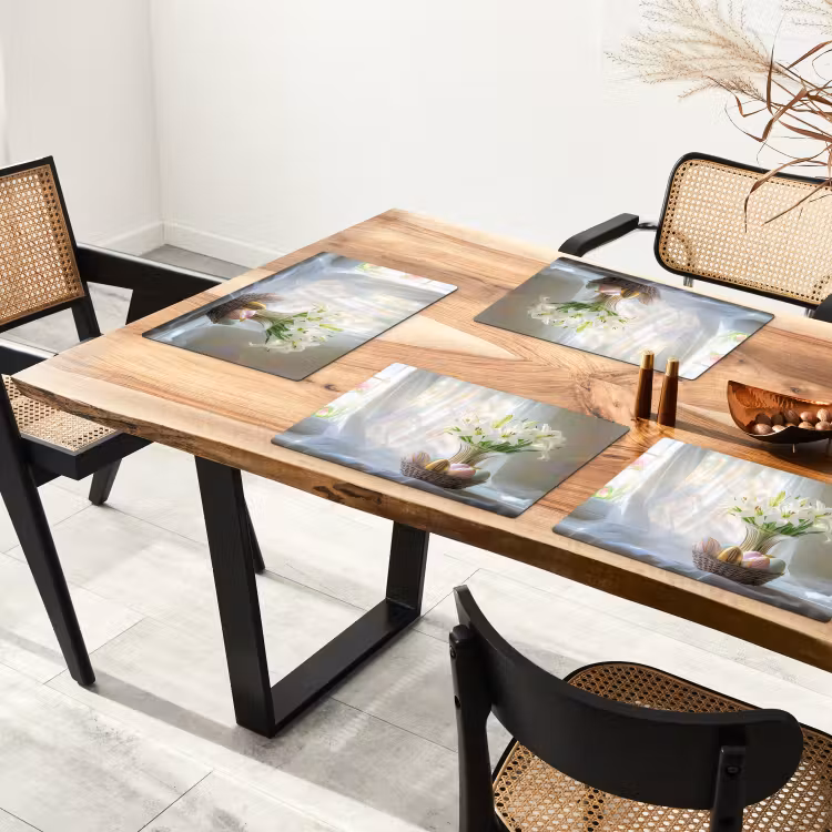 Placemat - 6 stuks - Vaas - Eieren - Bloemen — 5