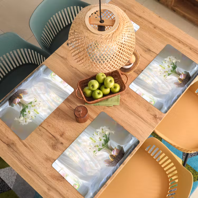 Placemat - 6 stuks - Vaas - Eieren - Bloemen — 6