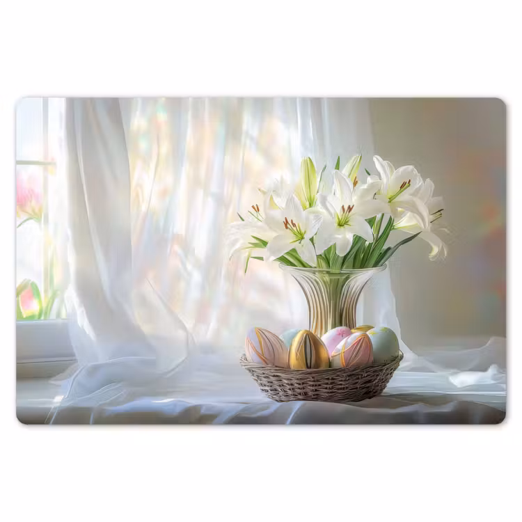 Placemat - 6 stuks - Vaas - Eieren - Bloemen — 7