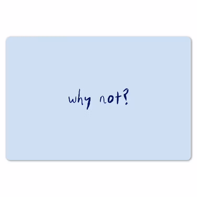 Placemat - 6 stuks - Why not - Blauw - Donker blauw - Quote — 7