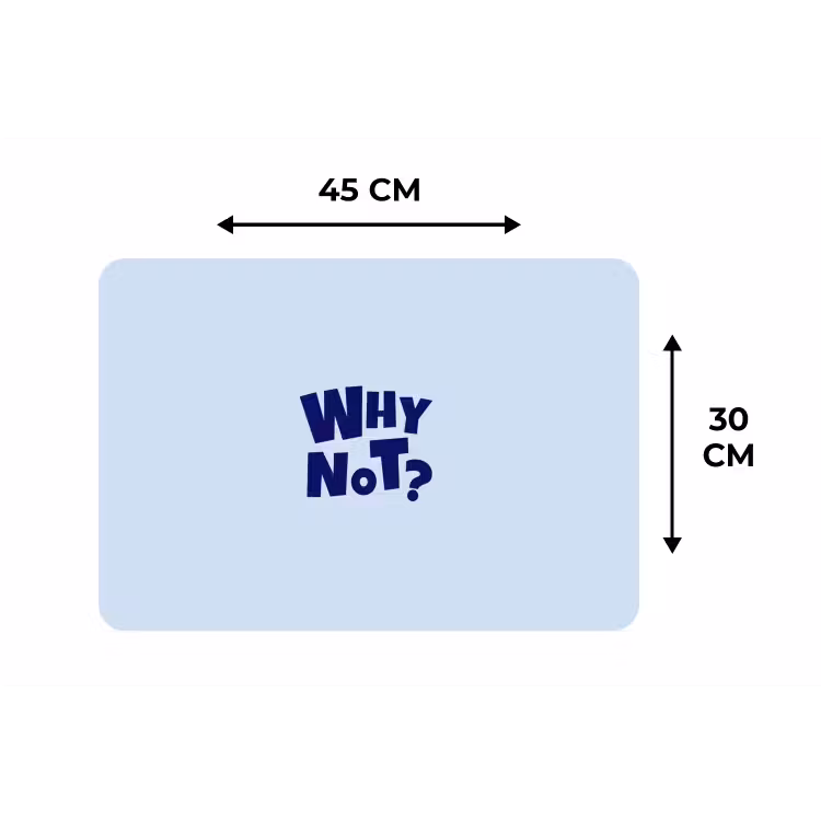 Placemat - 6 stuks - Why not - Blauw - Licht blauw - Quote — 3