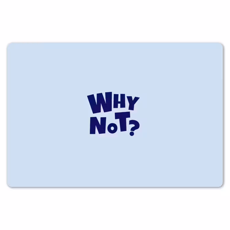 Placemat - 6 stuks - Why not - Blauw - Licht blauw - Quote — 7