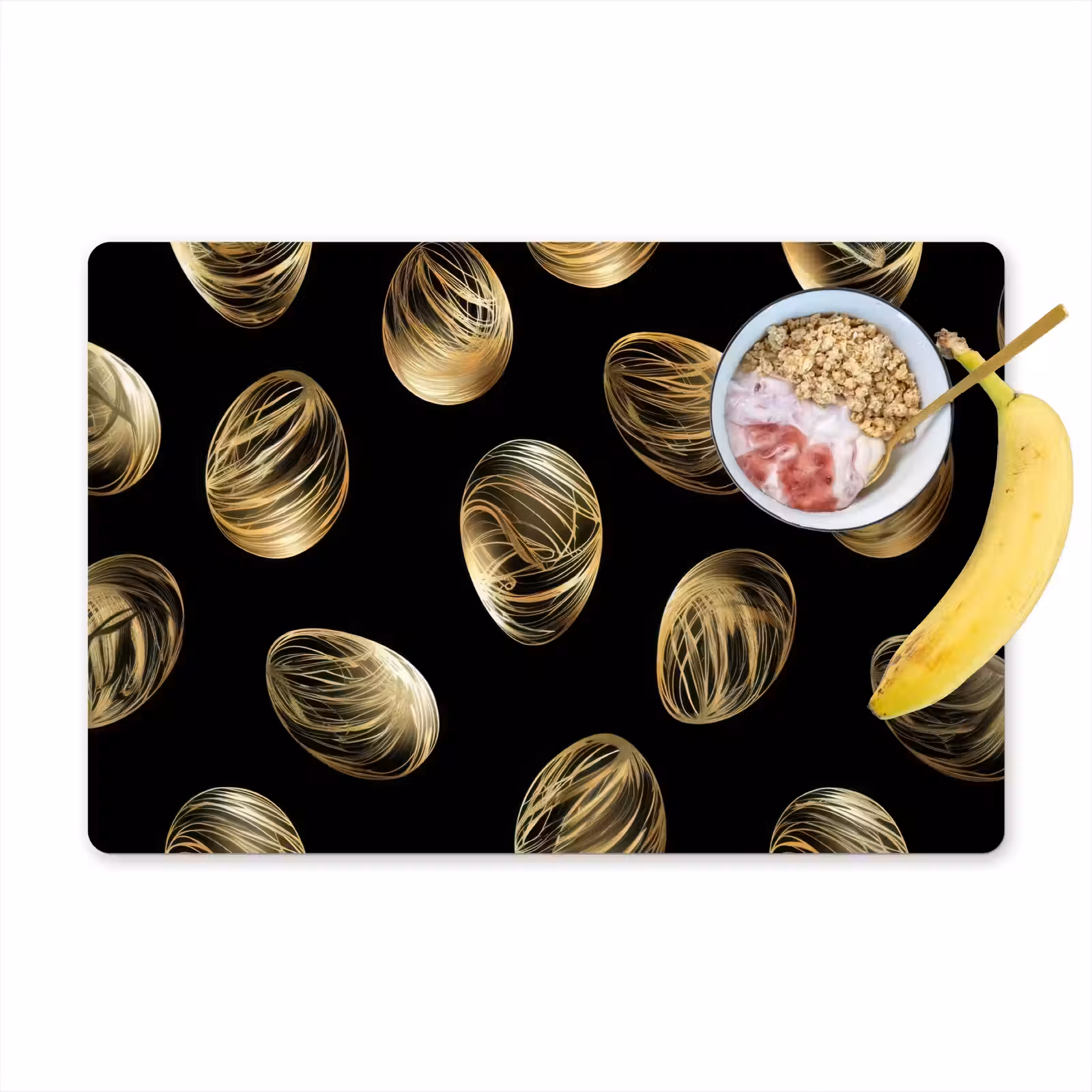 Placemat - 6 stuks - Eieren - Goud - Patroon — 1