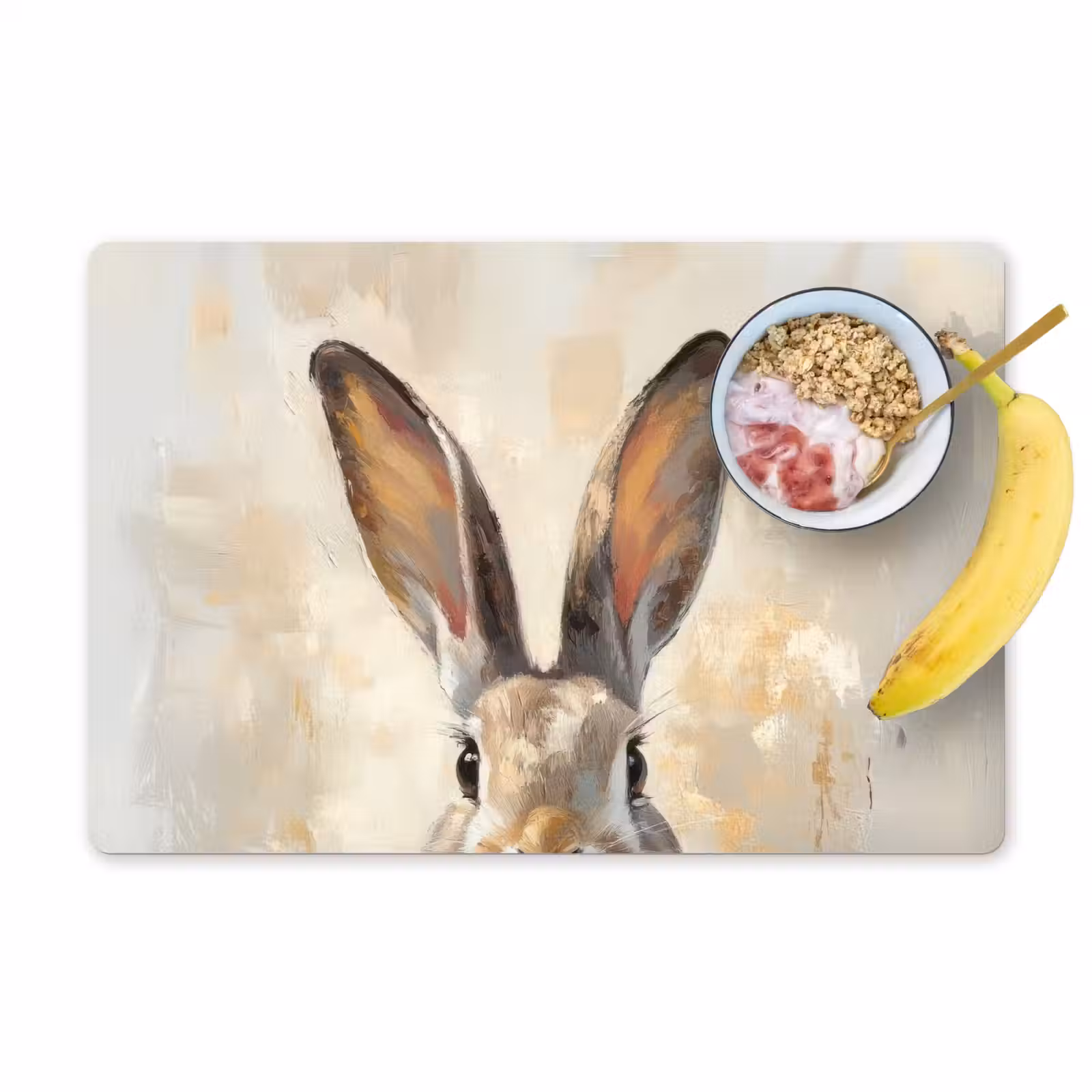 Placemat - 6 stuks - Haas - Oren - Bruin — 1