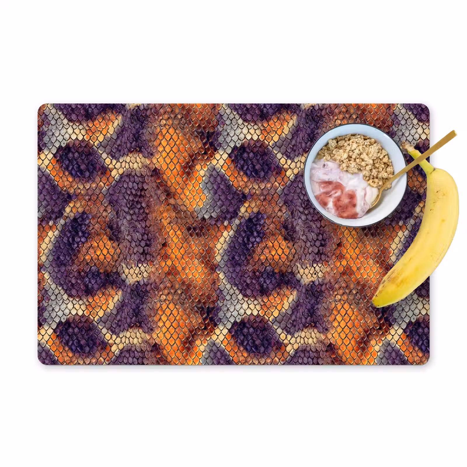 Placemat - 6 stuks - Slang - Kleurrijk - Schubben — 1