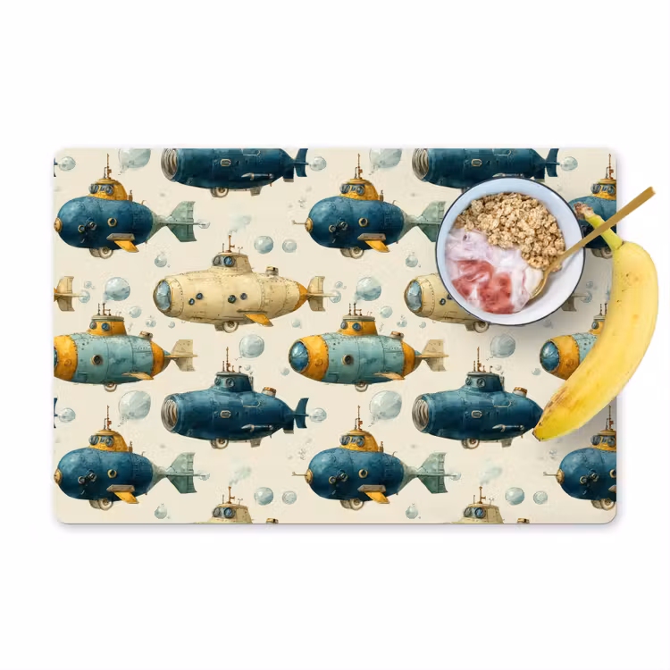 Placemat - 6 stuks - Duikboot - Fantasie - Kleurrijk — 1