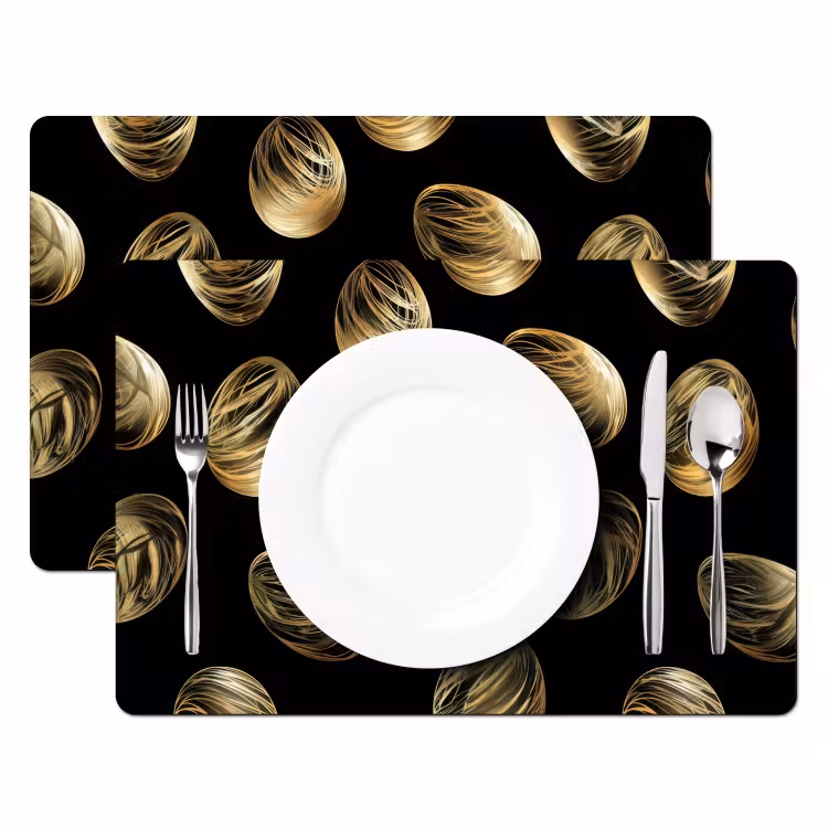 Placemat - 6 stuks - Eieren - Goud - Patroon — 2