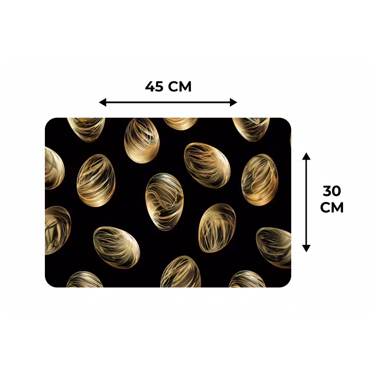 Placemat - 6 stuks - Eieren - Goud - Patroon — 3
