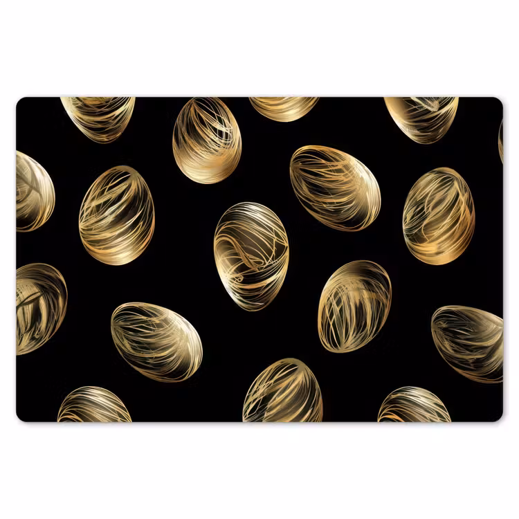 Placemat - 6 stuks - Eieren - Goud - Patroon — 7