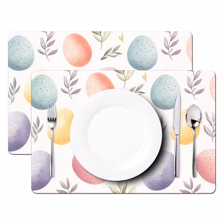 Placemat - 6 stuks - Eieren - Kleurrijk - Patroon — 2