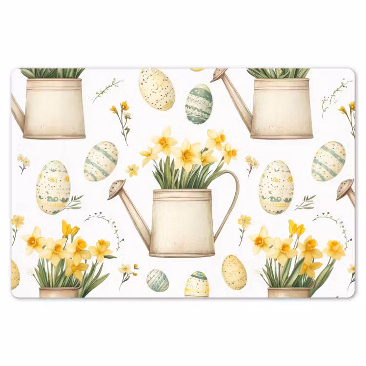 Placemat - 6 stuks - Gieter - Bloemen - Eieren — 7