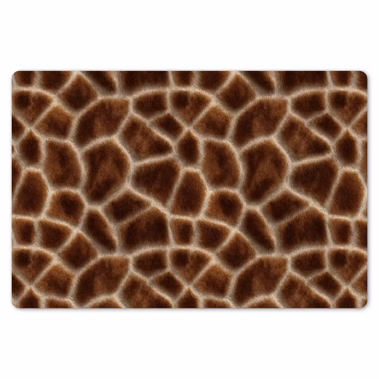 Placemat - 6 stuks - Giraf - Bruin - Vacht — 7