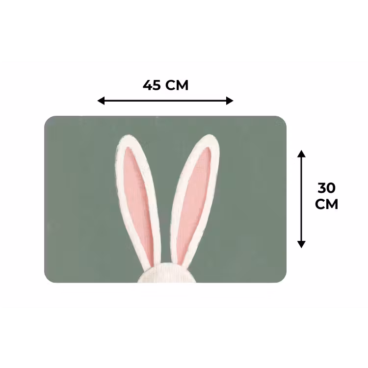 Placemat - 6 stuks - Hazen - Oren - Roze — 3