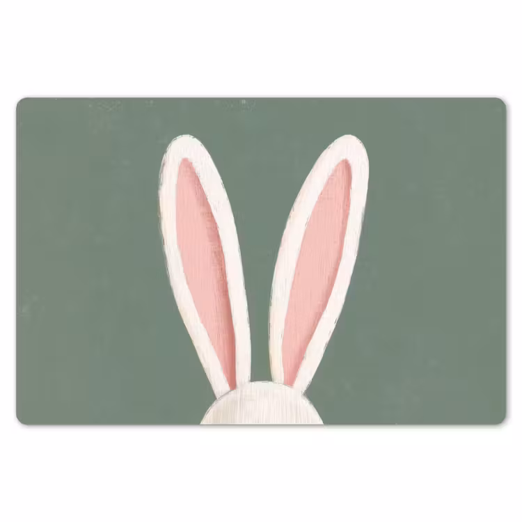 Placemat - 6 stuks - Hazen - Oren - Roze — 7
