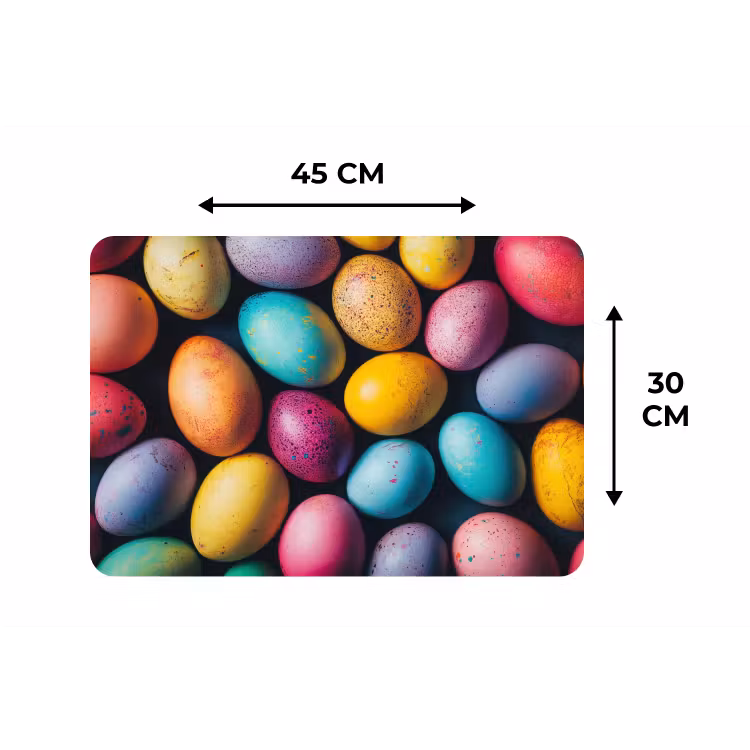 Placemat - 6 stuks - Kleurrijk - Paaseitjes - Spetters — 3