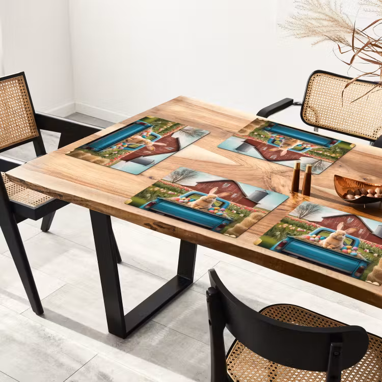 Placemat - 6 stuks - Konijn - Boerderij - Eieren — 5